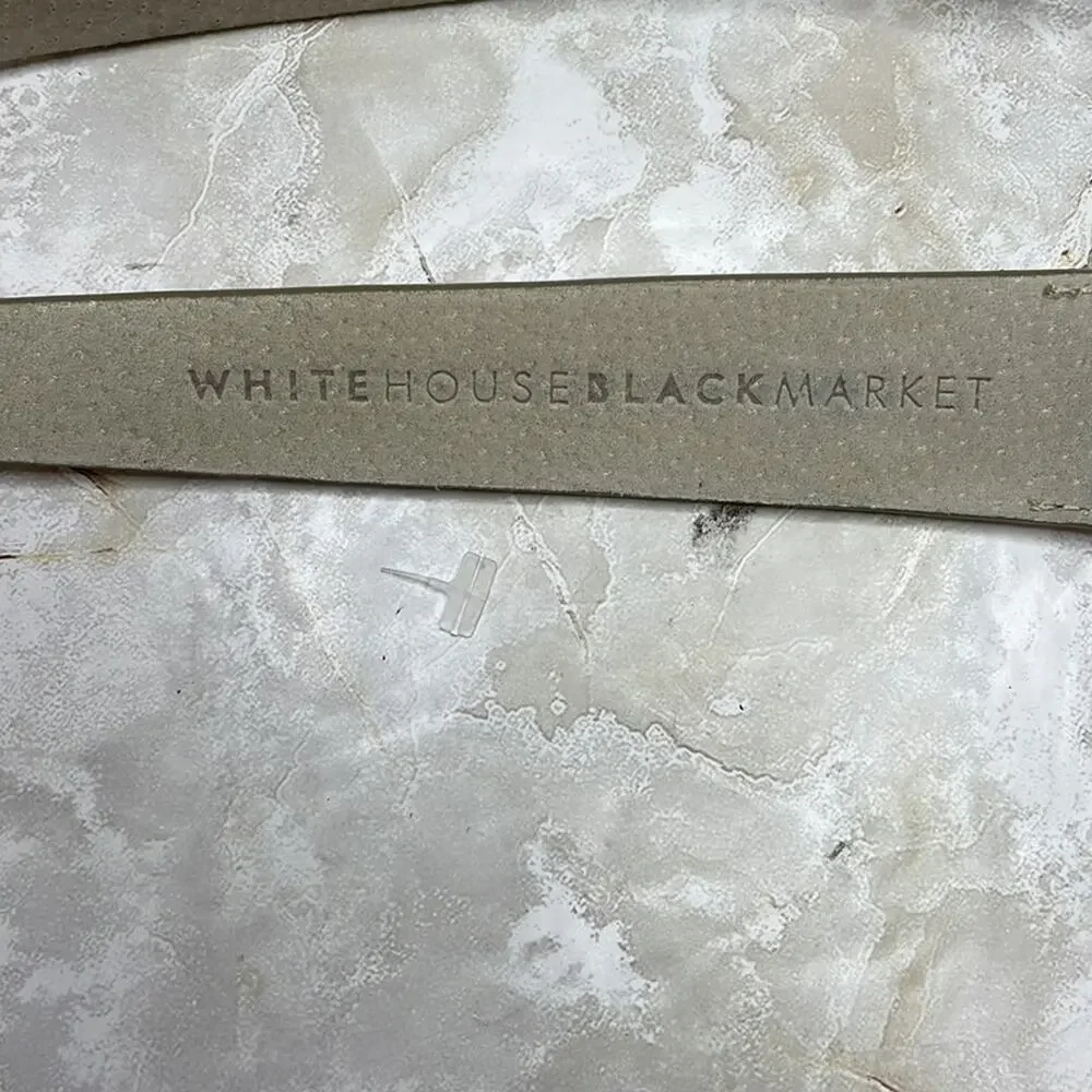 White House Black Market gold contemporary leather belt